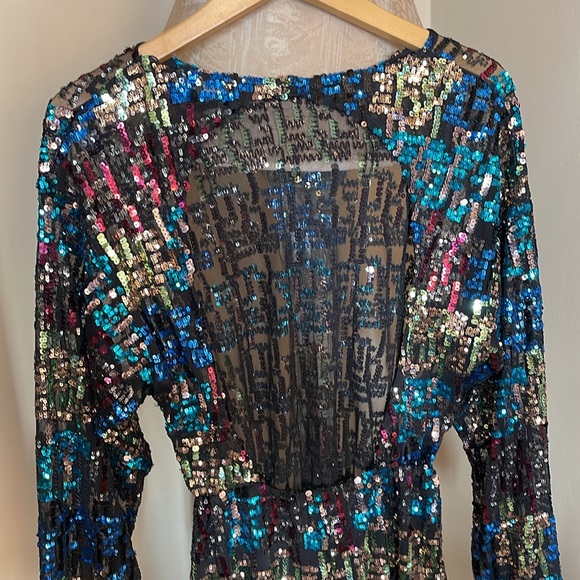 Zara Multicolor Sequence Dress Size Small - Picture 16 of 17